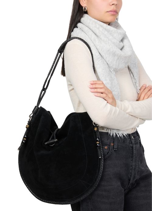 ISABEL MARANT Sac hobo Oskan en cuir velours