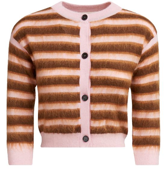 MARNI シャツワンピースタイプカーディガン 五分袖 L（ストライプ  