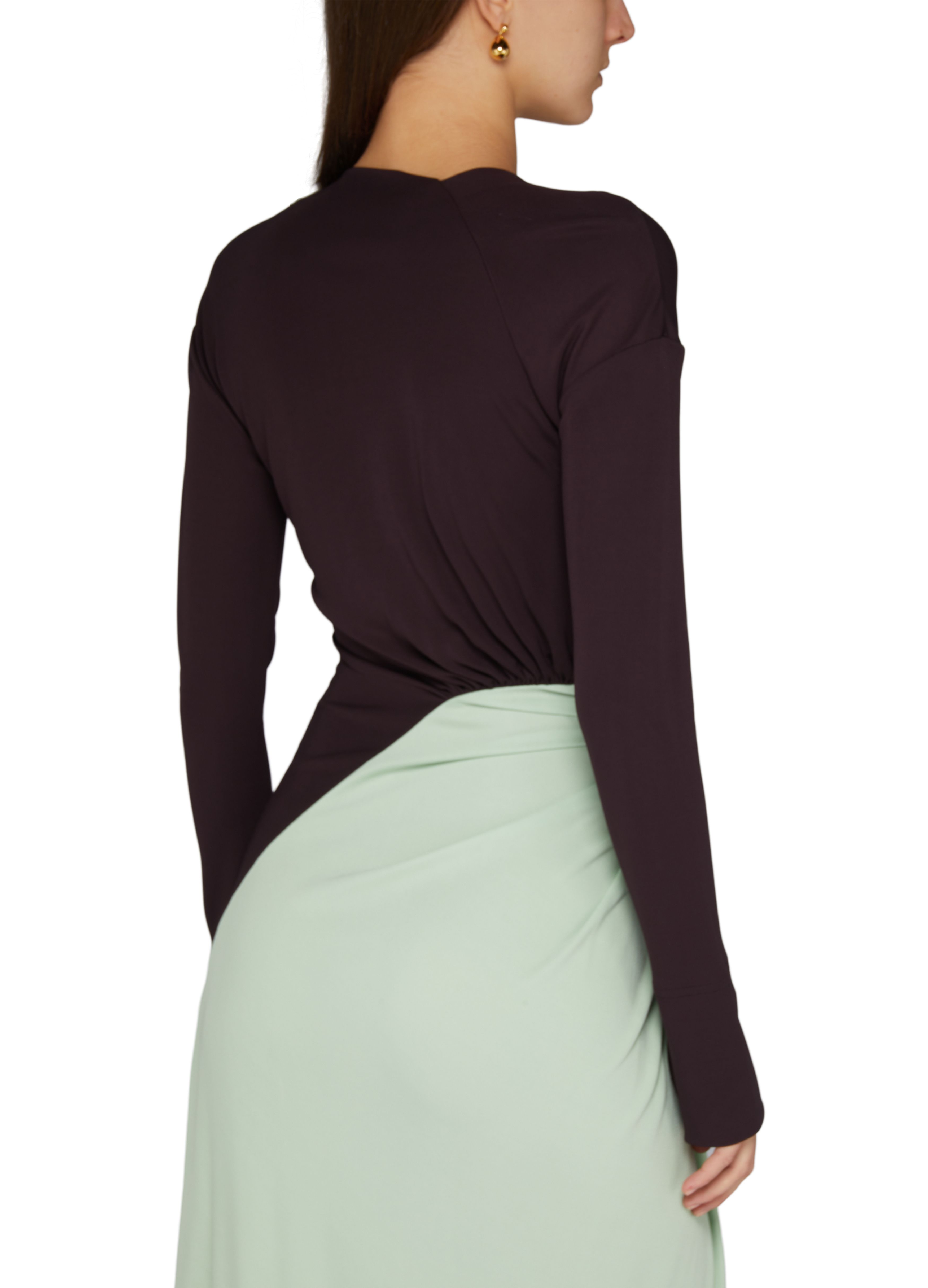 Long sleeve knot detail jersey dress thumbnail 5