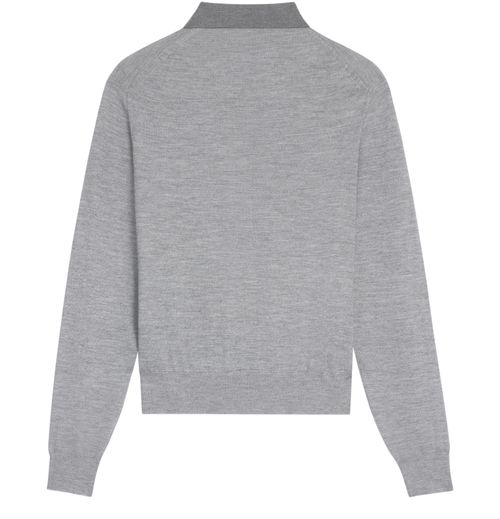 CELINE Polo sweater in fine cashmere silk