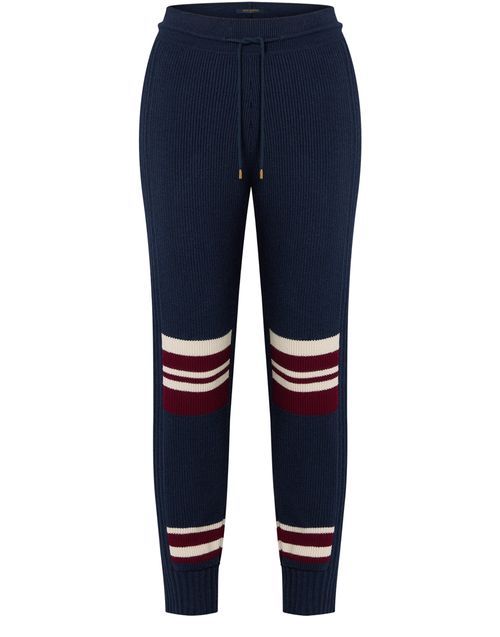 LOUIS VUITTON Stripe Detail Ribbed Jogging Pants 