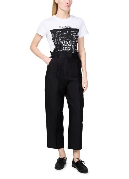 MAX MARA Zigarettenhose aus Leinen und Seide Efedra
