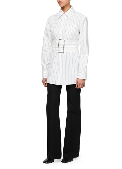 BURBERRY Belted cotton shirt