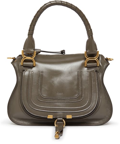 CHLOE Marcie hand-held/shoulder small glossy leather bag