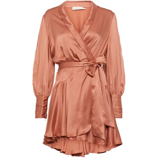 Zimmermann wrap short online dress