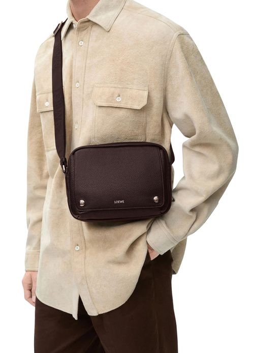 LOEWE Sac messenger Pebble XS en cuir de veau grainé