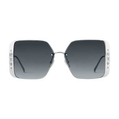 Louis Vuitton Lv Moon Metal Square Sunglasses In Silver