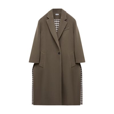 Loewe Long Coat In Brown