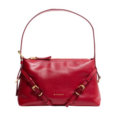Givenchy Voyou Mini Shiny Leather Bag In Red
