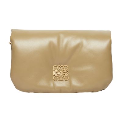 Shop Loewe Goya Puffer Mini Bag In Clay_green