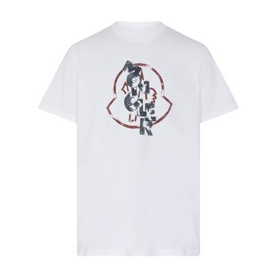 Moncler Printed Short-sleeved T-shirt In White