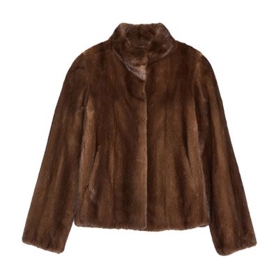 Women s Cropped long haired mink jacket YVES SALOMON 24S