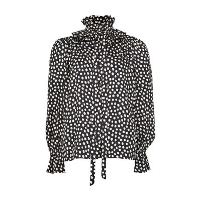Chloé Ruffled Blouse With Pussycat Bow In Black