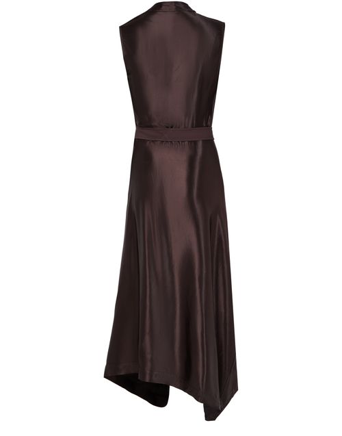 FERRAGAMO Robe longue en cady de viscose stretch