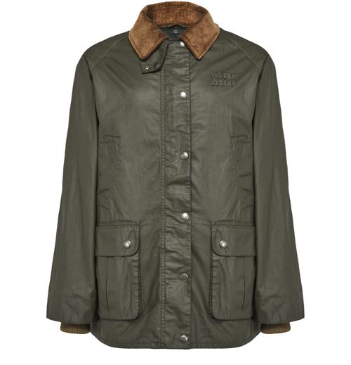 MIU MIU Coated jacket with removable fleece