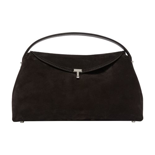 Totême T-lock Leather Shoulder Bag In Espresso_040