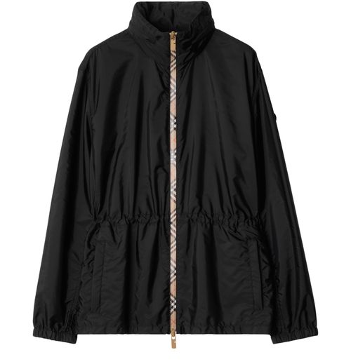 BURBERRY Short Checker-tape Nylon Parka