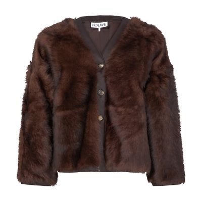 Sheepskin cardigan