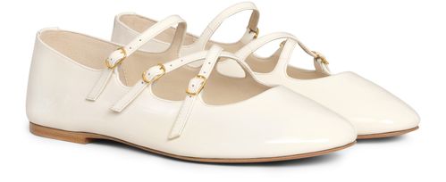 CELINE Les ballerines Celine criss-cross babies ballerina in patent calfskin