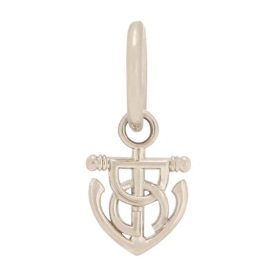 Dolce & Gabbana Single Stud Earring With "marina"anchor In Silver