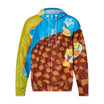 Louis Vuitton Printed Nylon Windbreaker In Multicolor