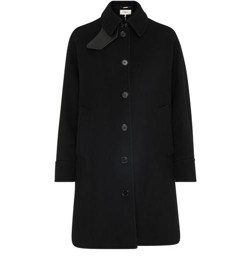 CHLOE Mock neck coat in virgin wool
