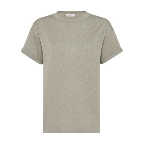 Brunello Cucinelli Women's Sparkling Cashmere And Silk Lightweight Sweater In Vert_olive