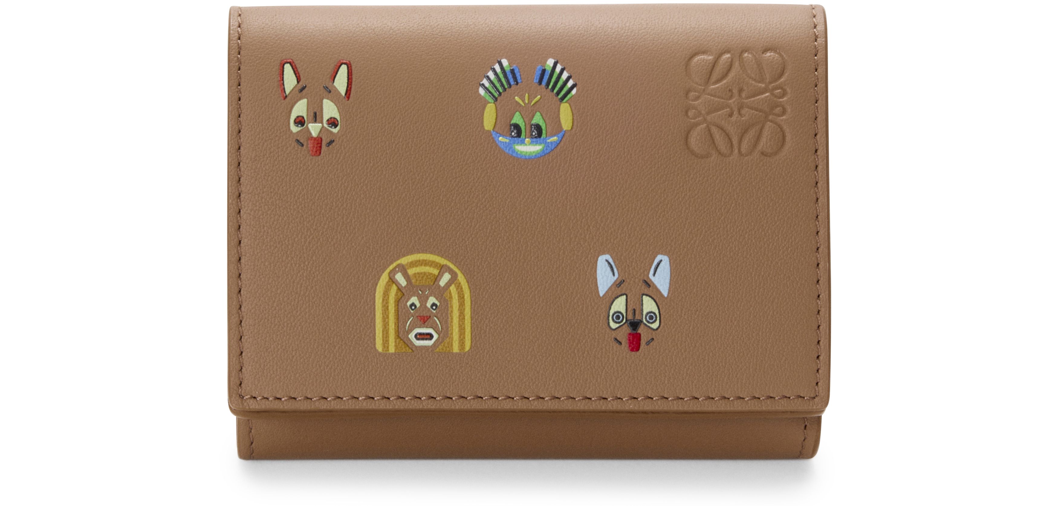 Cats trifold wallet in classic calfskin
