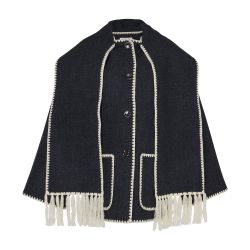 Women's Wool jacket with embroidered scarf | TOTEME | 24S