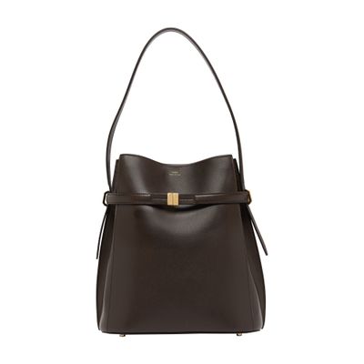 Totême Belted Bucket Bag In Brown