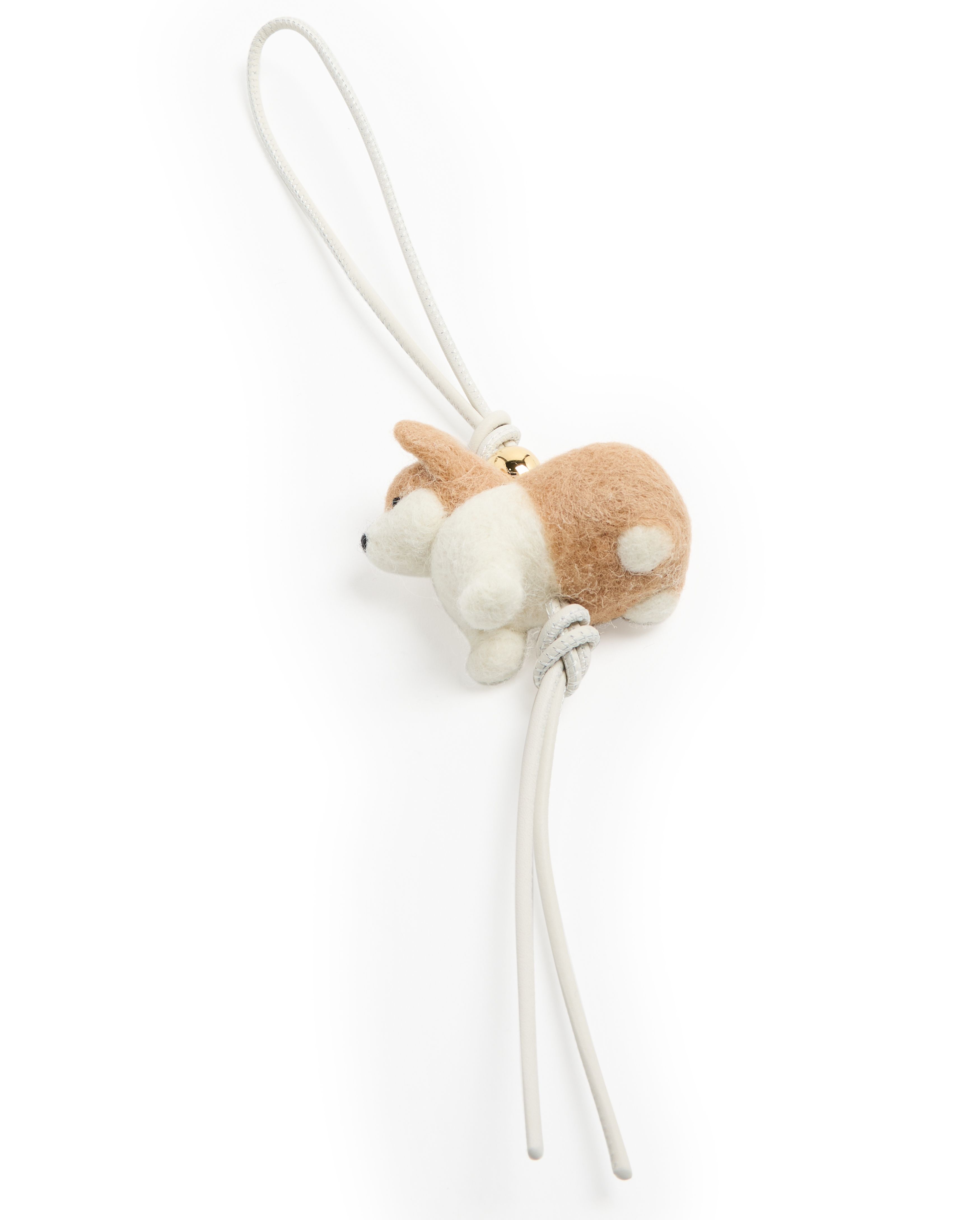 Corgi felt and calf leather bag jewel thumbnail 4