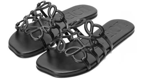 LOEWE Petal Anagram slide in soft calfskin