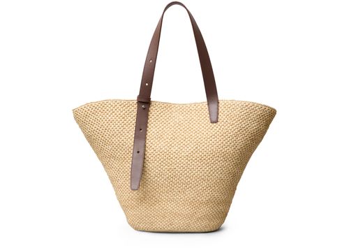 LIE STUDIO Bianca large raffia bag