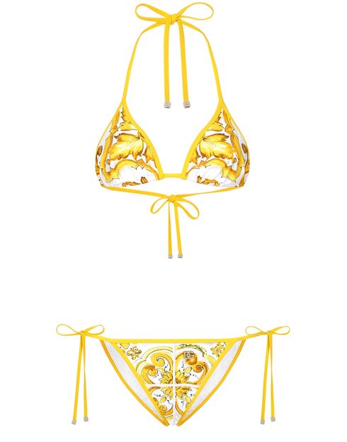Dolce Gabbana Maiolica Print Bikini Set 2