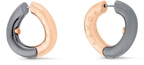 LOUIS VUITTON Wave Hoops Earrings