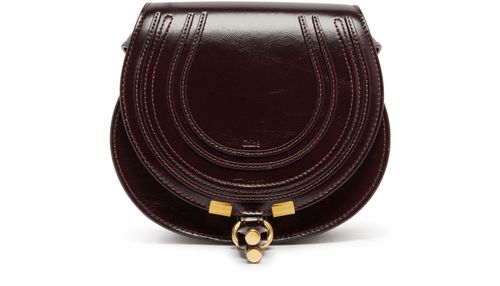 CHLOE Marcie small glossy leather shoulder bag