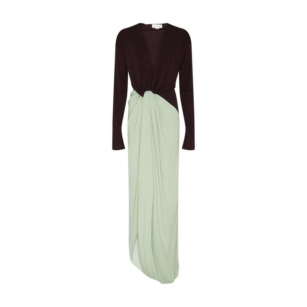 Long sleeve knot detail jersey dress thumbnail 7