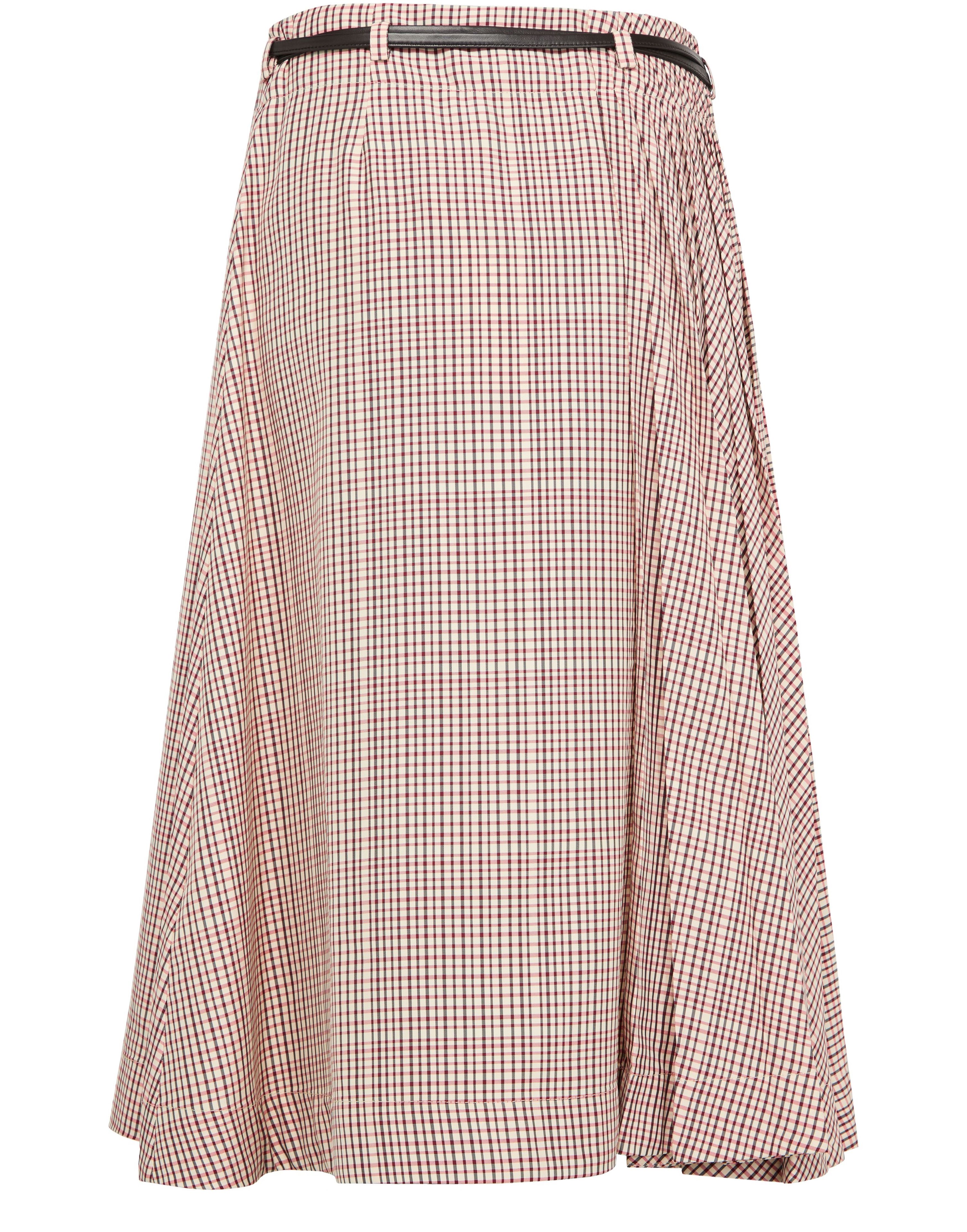 Chequered cotton skirt thumbnail 3