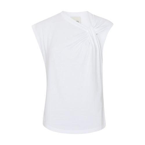 Isabel Marant Nayda Bow-detailed T-shirt In White