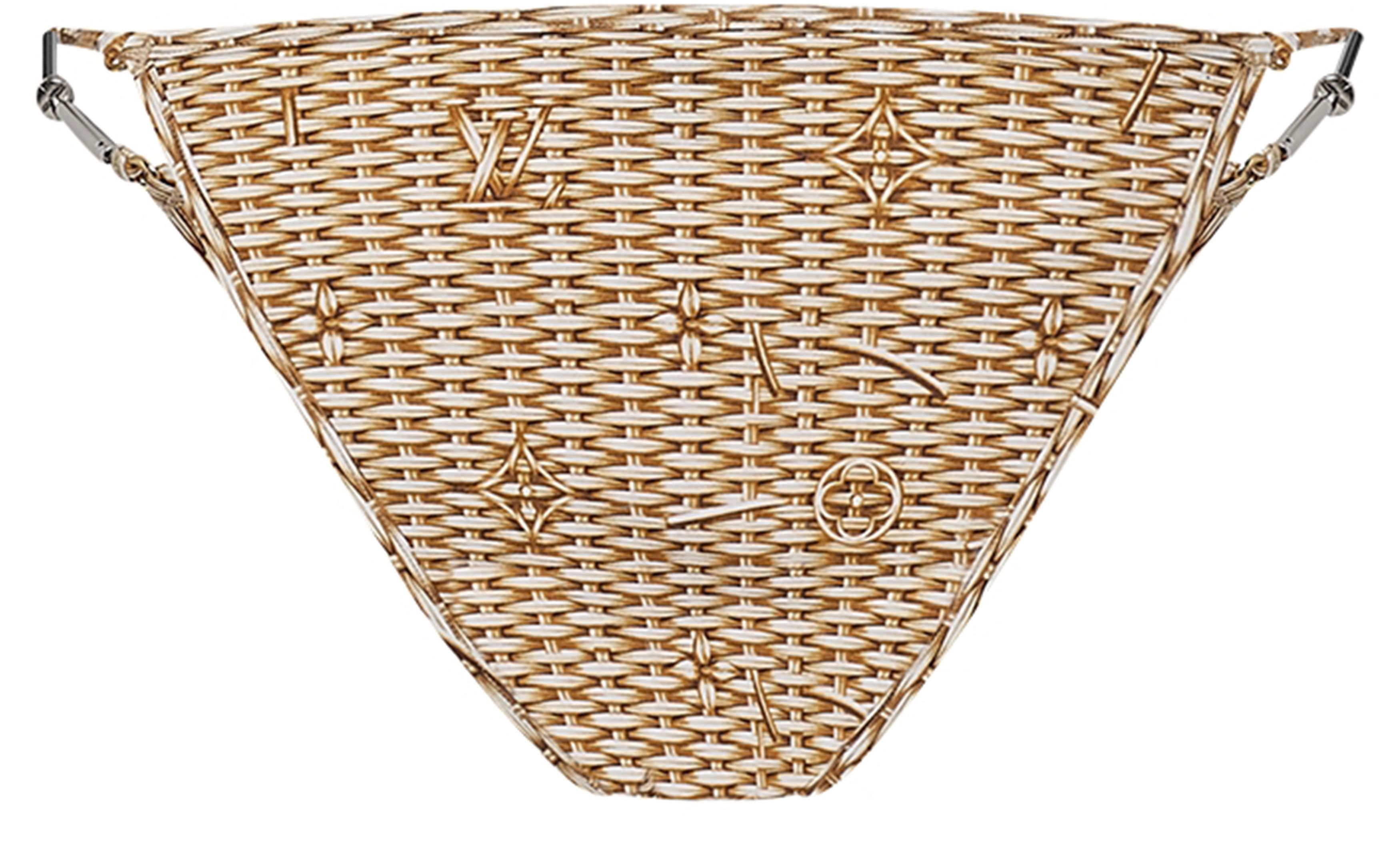 Monogram Raffia Bikini Bottoms thumbnail 4