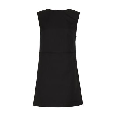 Loulou Studio Hoya Sleeveless Viscose Blend Mini Dress In Black