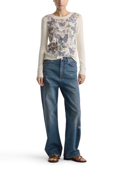 DIOR Flared jeans stonewashed cotton denim