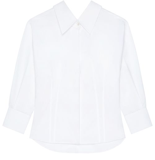 GIVENCHY Openwork poplin shirt