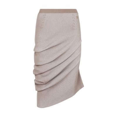 Fendi Midi Skirt With Elasticated Waist In Grey