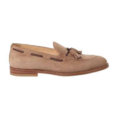 Brunello Cucinelli Suede Loafers In Beige