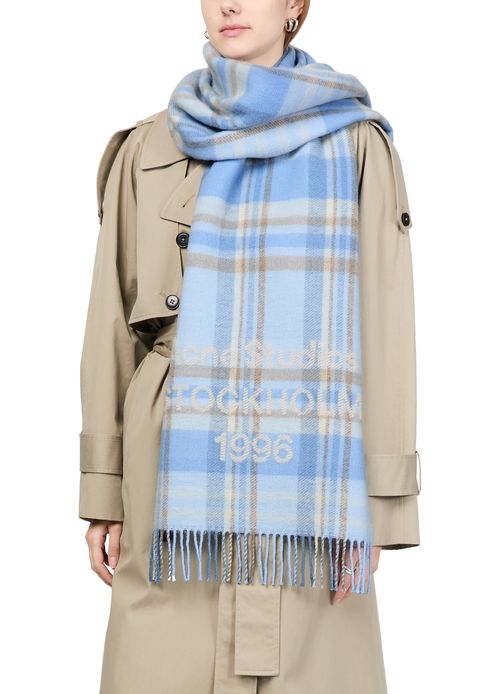 ACNE STUDIOS Check logo scarf