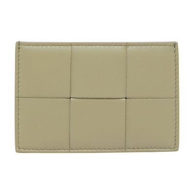 Bottega Veneta Khaki Credit Card Holder In Green
