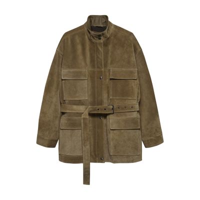 Arma Gritty Suede Jacket In Black