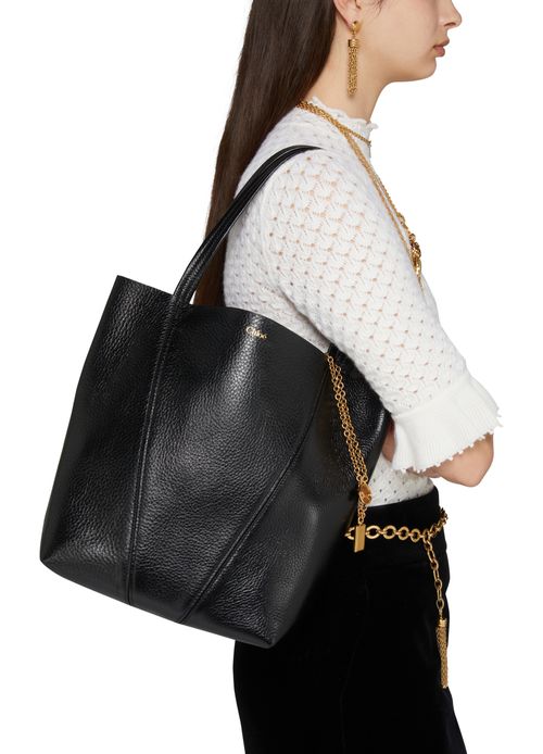 CHLOE Sac cabas Chloe Spin en cuir grainé