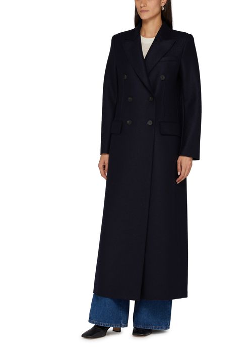 HARRIS WHARF LONDON Long double breasted tailored coat